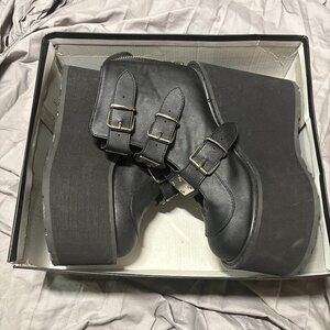 Demonia Black Platform boots, Size 9